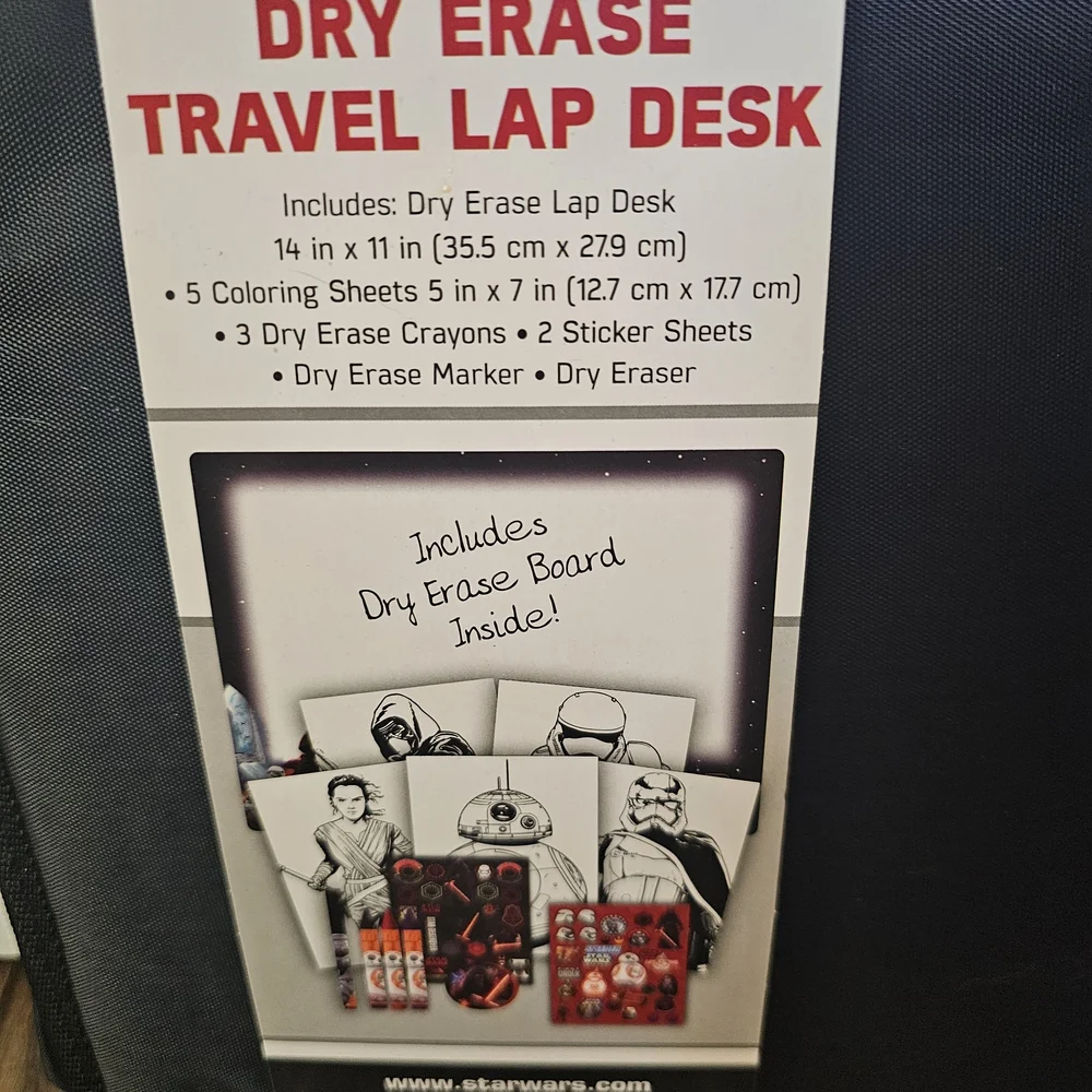 Star Wars The Force Awakens Dry Erase Travel Lap Desk - See Description!